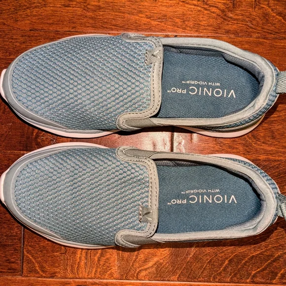 Vionic Womens Julianna Sz 5 Sage Green Slip-on Sneaker Mesh Work Shoe Comfort - Picture 5 of 12